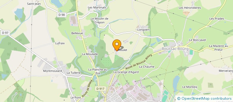 localisation de l'entreprise TERROIRS LIMOUSINS à BOUSSAC-BOURG
