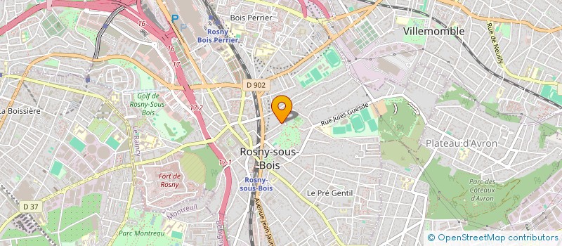 localisation de l'entreprise TERRONI SAS à ROSNY-SOUS-BOIS