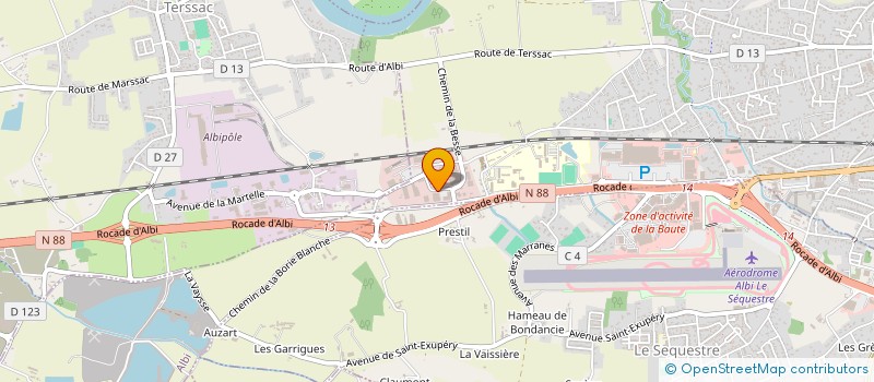 localisation de l'entreprise TERSSAC INVEST à ALBI