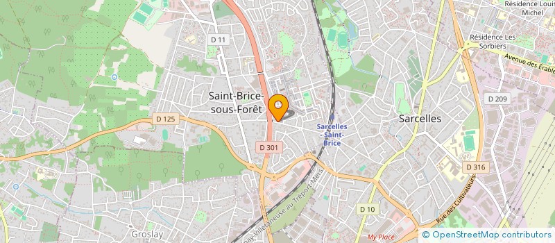 localisation de l'entreprise TERVI à SAINT-BRICE-SOUS-FORET