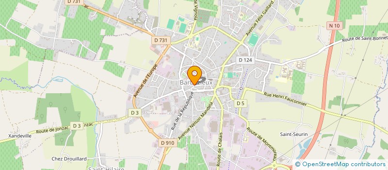 localisation de l'entreprise TESCOUTUS  BARBEZIEUX-SAINT-HILAIRE