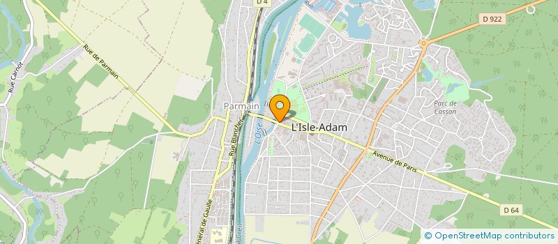 localisation de l'entreprise TESINE à L'ISLE-ADAM