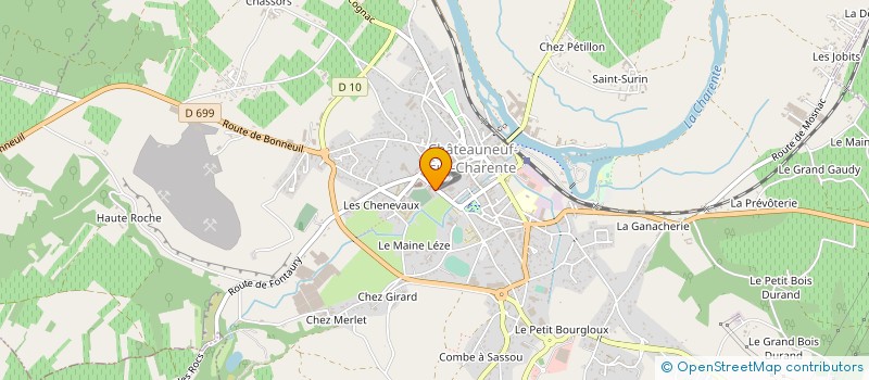 localisation de l'entreprise TESSERON COGNAC à CHATEAUNEUF-SUR-CHARENTE