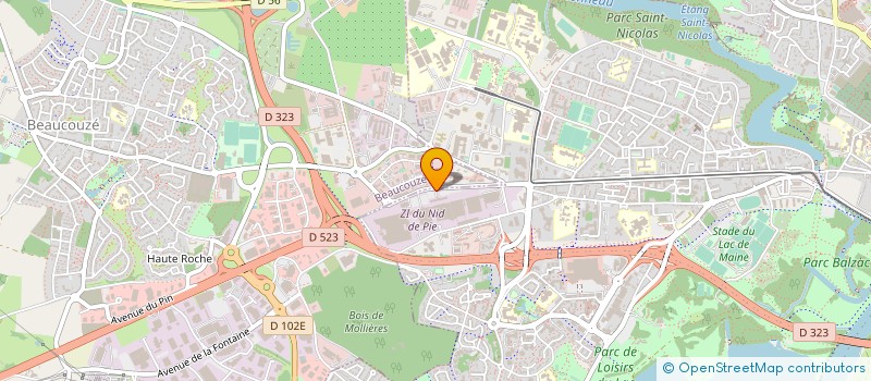 localisation de l'entreprise TESSI OUEST à ANGERS
