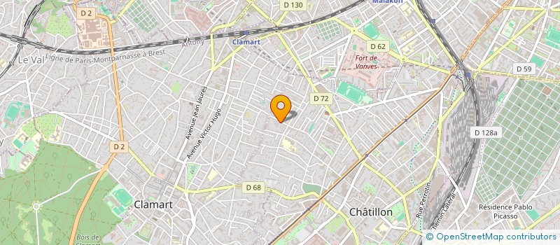 localisation de l'entreprise TESTOON à CHATILLON