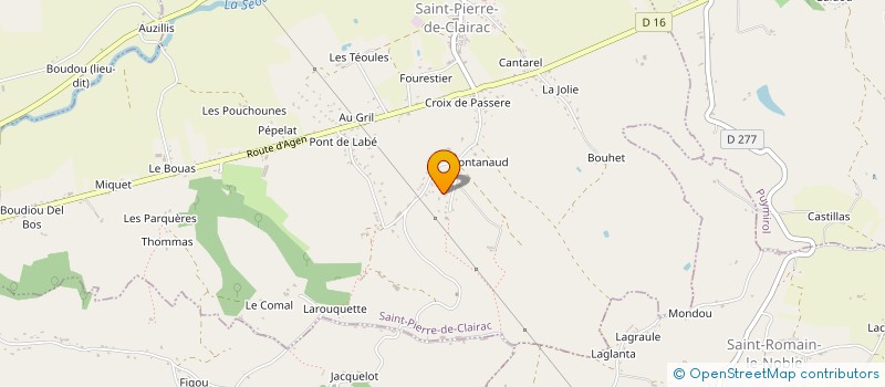 localisation de l'entreprise TESTUT PLOMBERIE ELECTRICITE  SAINT-PIERRE-DE-CLAIRAC