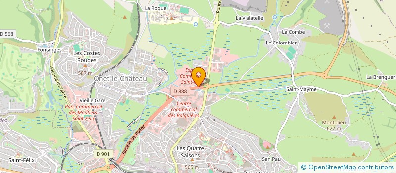localisation de l'entreprise TETHYS à ONET-LE-CHATEAU