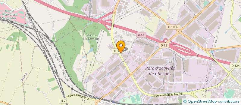localisation de l'entreprise TETRADIS à SAINT-QUENTIN-FALLAVIER