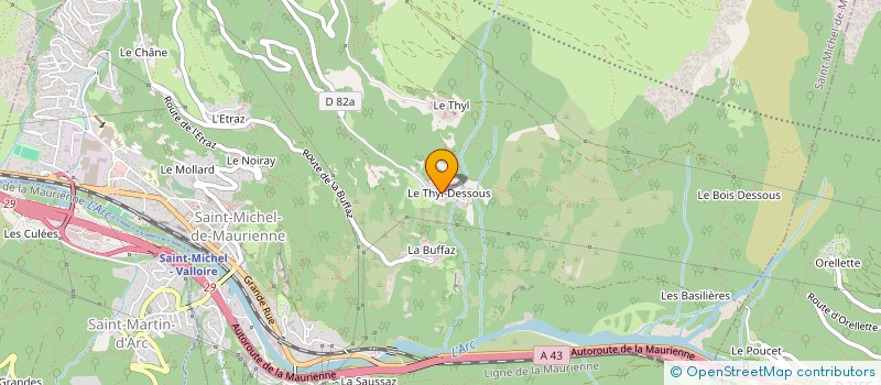 localisation de l'entreprise TEU VALIN, VIVRE AU THYL DESSOUS  SAINT-MICHEL-DE-MAURIENNE