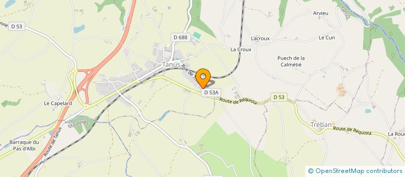 localisation de l'entreprise TEULIER  TANUS