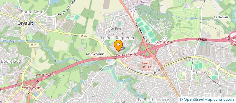 localisation de l'entreprise TEUTEU à ORVAULT