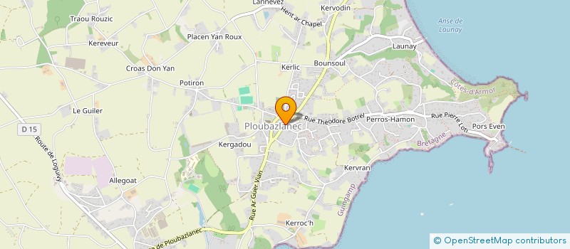localisation de l'entreprise TEVA à PLOUBAZLANEC