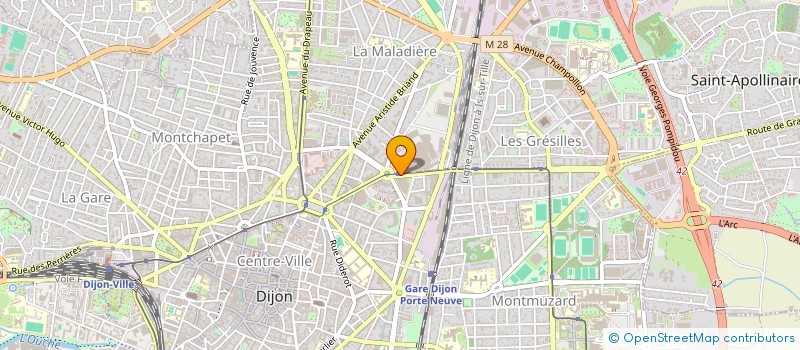 localisation de l'entreprise TEVA à DIJON