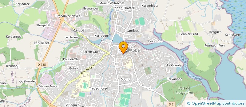 localisation de l'entreprise TEVA  PONT-L'ABBE