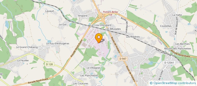localisation de l'entreprise TEVELEC à COUZEIX