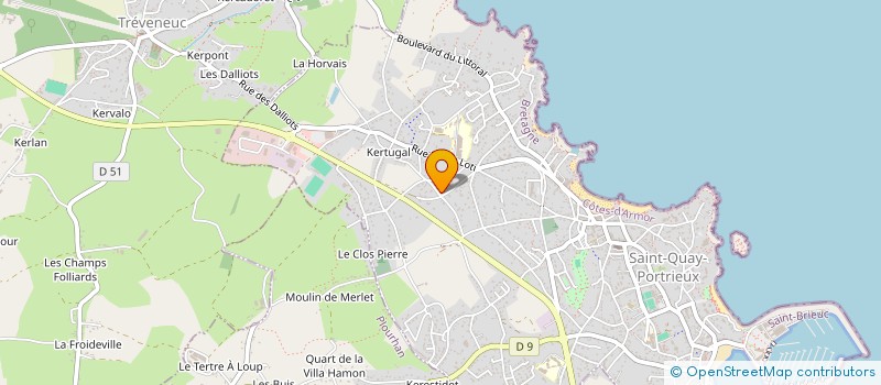 localisation de l'entreprise TEVENN à SAINT-QUAY-PORTRIEUX