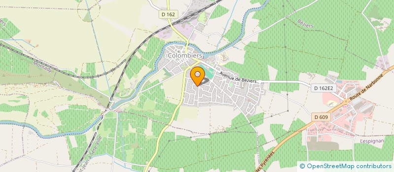 localisation de l'entreprise TEVUOR à COLOMBIERS