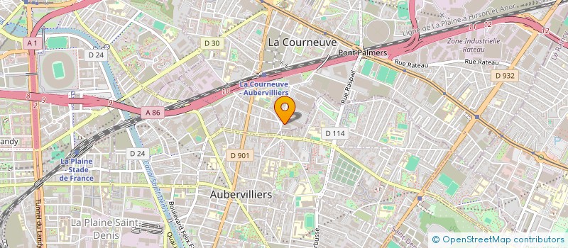 localisation de l'entreprise TEX 2000 à LA COURNEUVE