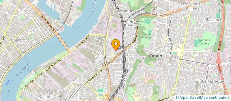 localisation de l'entreprise TEX SERVICES 33  CENON