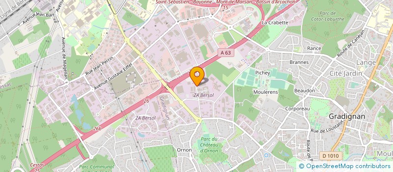 localisation de l'entreprise TEXAA à GRADIGNAN