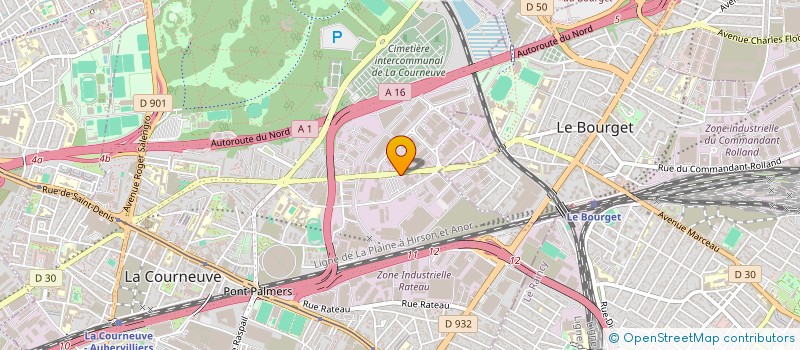 localisation de l'entreprise TEXAL à LA COURNEUVE