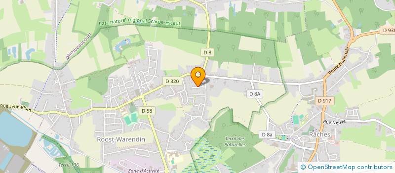 localisation de l'entreprise TEXALAS  ROOST-WARENDIN