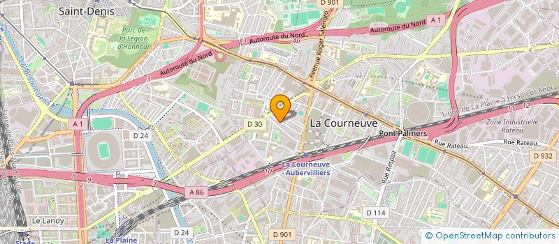 localisation de l'entreprise TEXENA FOOD à LA COURNEUVE