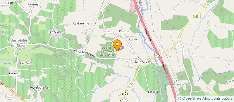 localisation de l'entreprise TEXIER SARL à PUGNAC