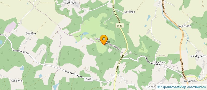 localisation de l'entreprise TEXIERCOM IMMO  SAINT-MARTIN-DE-RIBERAC