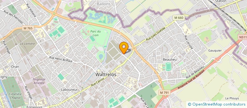 localisation de l'entreprise TEXINVEST S.A. à WATTRELOS