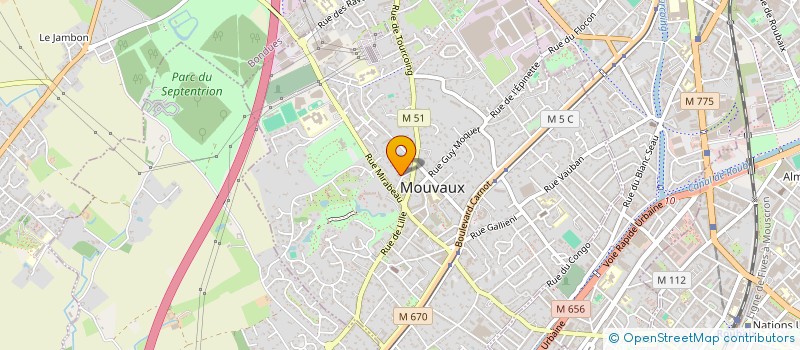 localisation de l'entreprise TEXMI à MOUVAUX