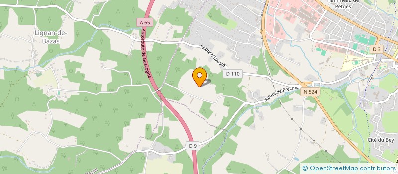 localisation de l'entreprise TEXOLAIRE à BAZAS