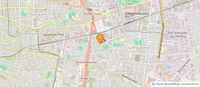 localisation de l'entreprise TEXOR  VILLEURBANNE