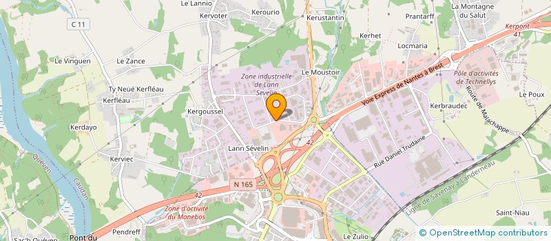 localisation de l'entreprise TEXPAU  CAUDAN