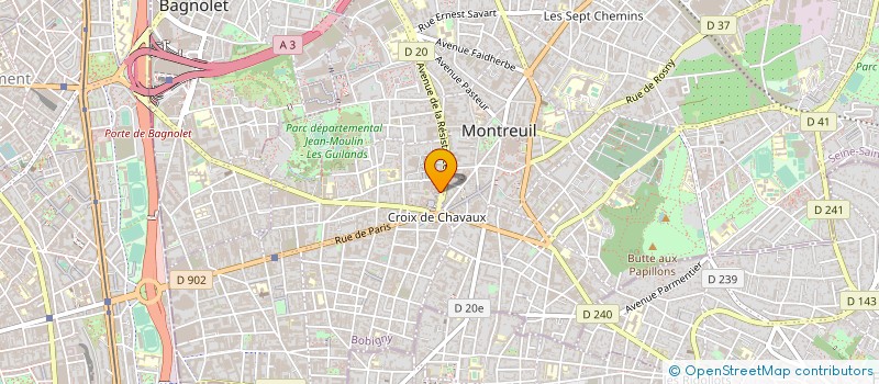 localisation de l'entreprise TEXTI SUD à MONTREUIL