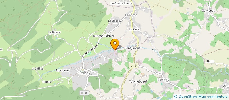 localisation de l'entreprise TEXTILE DU BRIAT à ROISEY