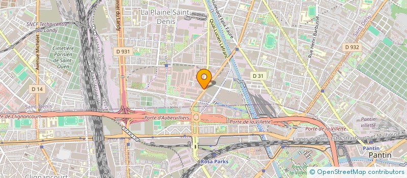 localisation de l'entreprise TEXTILE & TRADE INTERNATIONAL  AUBERVILLIERS