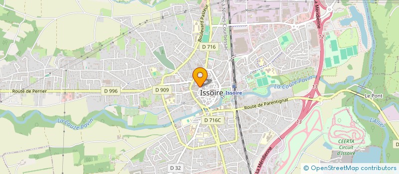 localisation de l'entreprise TEXTILES DIFFUSION  ISSOIRE