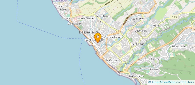 localisation de l'entreprise TEXTILES DIFFUSION à BASSE-TERRE