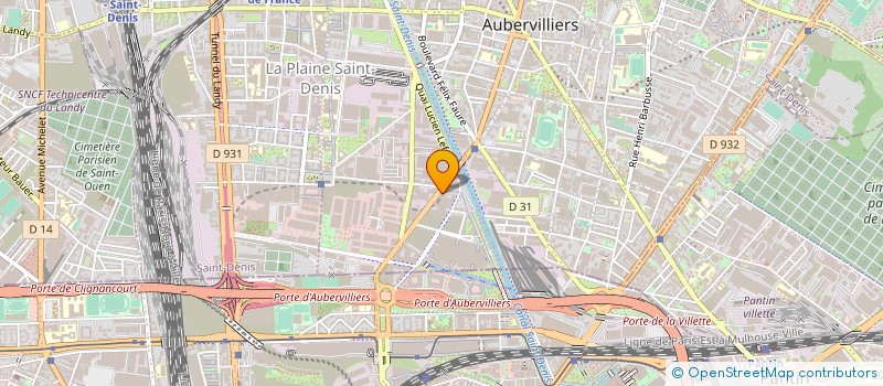 localisation de l'entreprise TEXTISTAR  AUBERVILLIERS