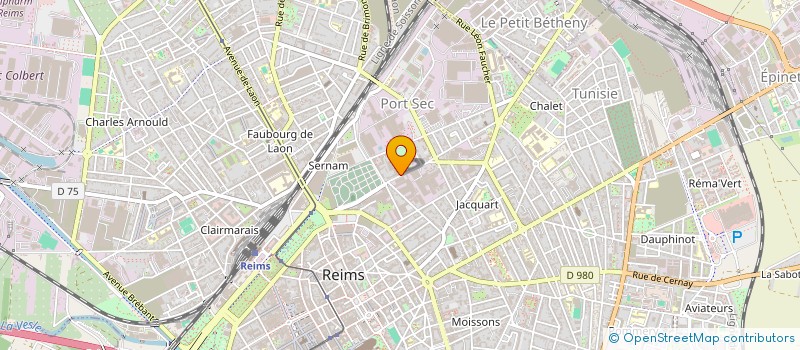 localisation de l'entreprise TEXTUR.  REIMS