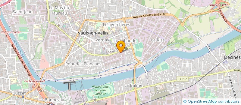 localisation de l'entreprise TEXXON à VAULX-EN-VELIN
