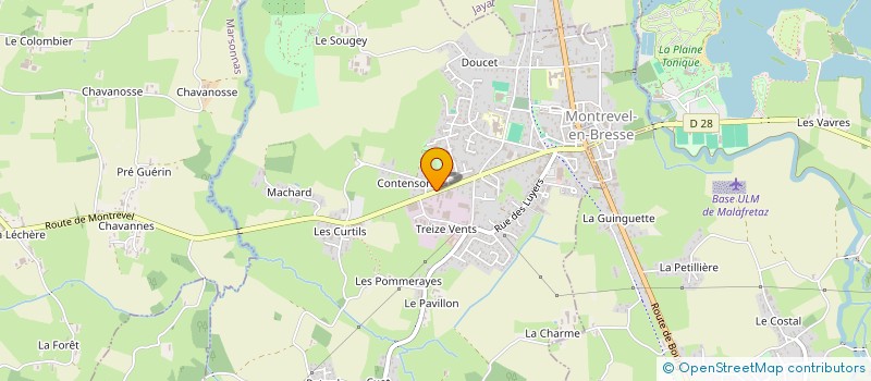 localisation de l'entreprise TEYNIERE à MONTREVEL-EN-BRESSE