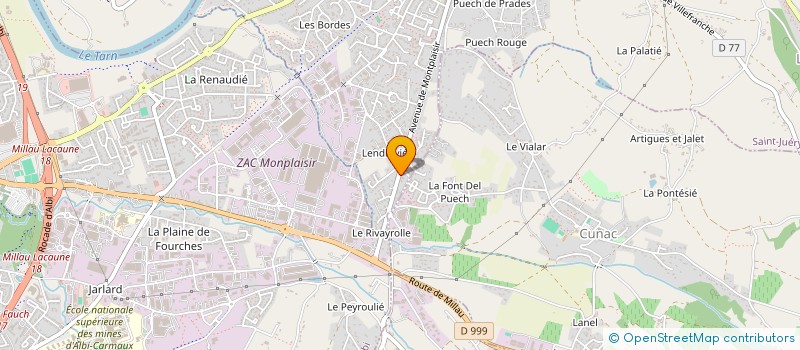 localisation de l'entreprise TEYSSEYRE MENUISERIES à SAINT-JUERY