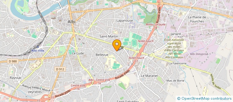 localisation de l'entreprise TEYSSIER 206 à ALBI