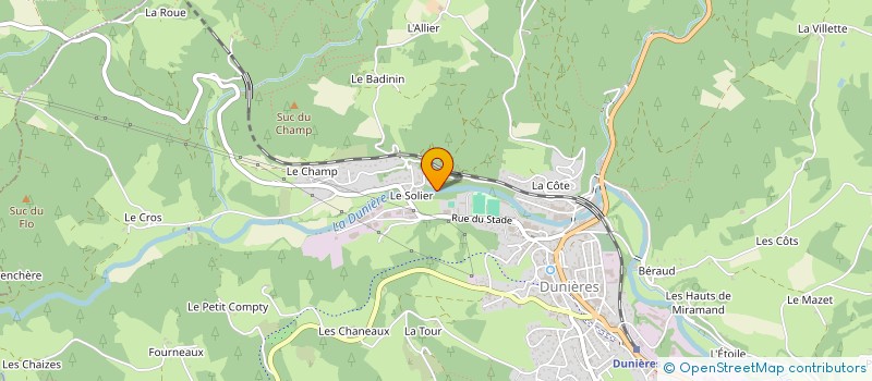 localisation de l'entreprise TEYSSIER EMBALLAGES SERVICES SARL à DUNIERES