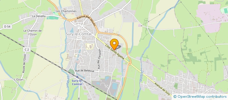 localisation de l'entreprise TEZ PLATRERIE PEINTURE  SURY-LE-COMTAL