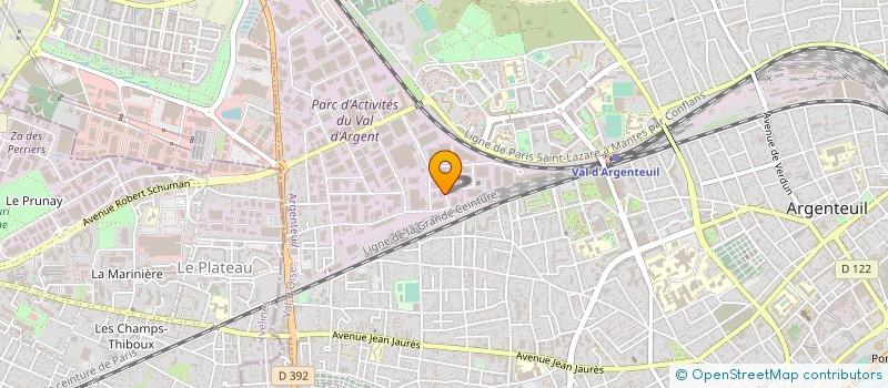 localisation de l'entreprise TF CASELAS à ARGENTEUIL