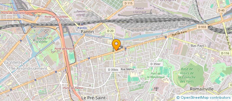 localisation de l'entreprise TF SERVICES  PANTIN