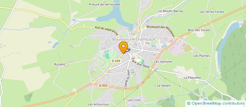 localisation de l'entreprise TFB à BOURBON-L'ARCHAMBAULT
